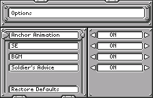 Options, in English