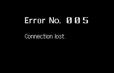 Error 005: the server can't be reached, in English