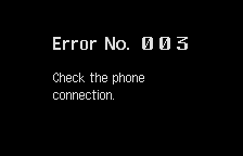 Error 003, in English
