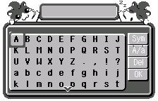 Name entry, in English