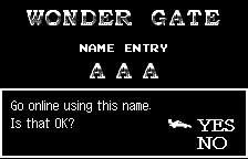 WonderGate: confirm the name, in English