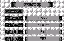 Match Setup(プレイ形式選択)(英語版)