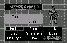 Wrestler Edit Menu(レスラーエディットメニュー)(英語版)