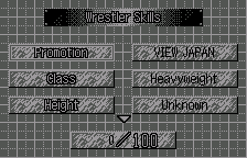 Wrestler Skills(レスラースキル、プロフィール)(英語版)