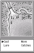 Fishing menu, in English