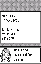 Fish password and ranking code, in English