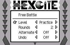 Free Battle settings, in English