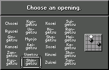 Choosing a Renju opening, in English