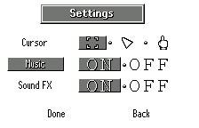 Settings, in English