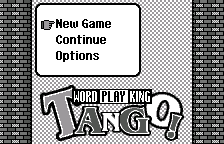 Title menu, in English