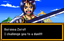 Tashigi challenges Zoro, in English