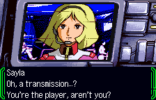 WonderGate: Sayla on the monitor, in English