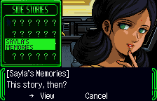 Choosing a side story, in English