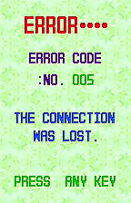 WonderGate: connection lost (a real connection error), in English