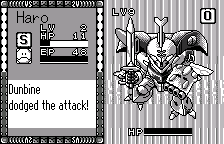 A battle message, in English