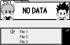 The save screen, in English