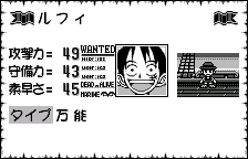 キャラクターのステータス(オリジナルの日本語版)
