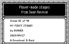 Swan Revival Edition:ステージのリスト(テスト用データ)(オリジナルの日本語版)