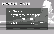 WonderGate: the paid-service agreement, in English