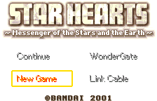 Title screen, in English