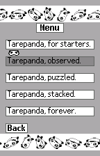 The mode menu, in English