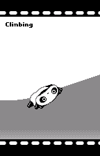 A story scene and its caption, in English